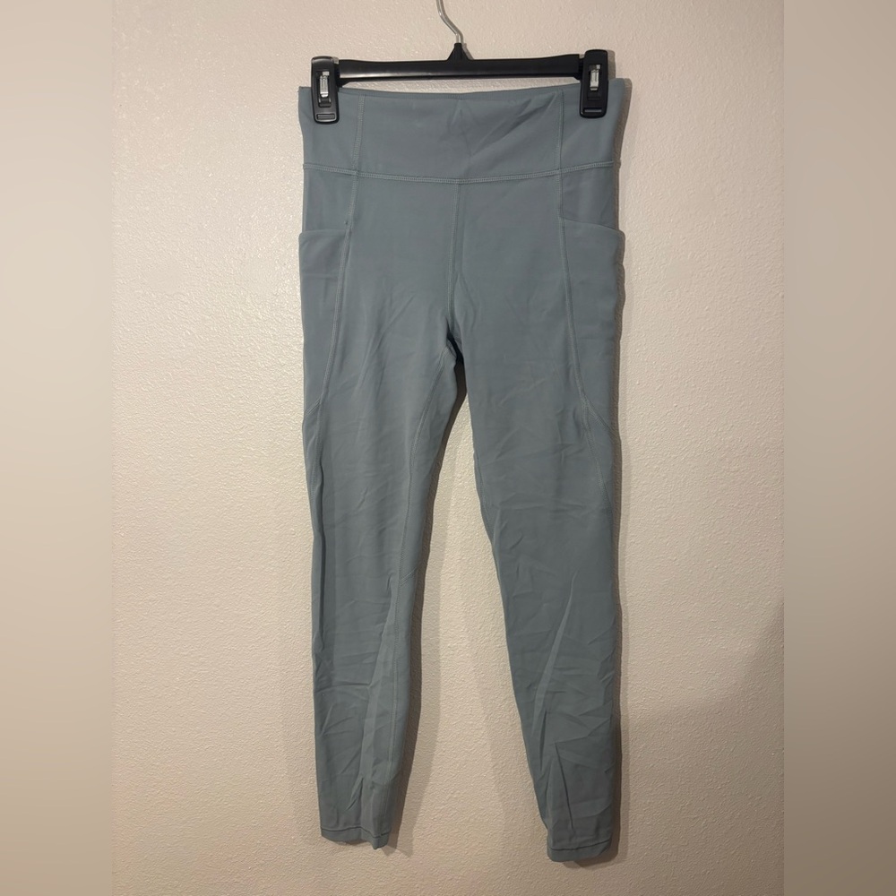 Blue/Gray High-Waisted Leggings